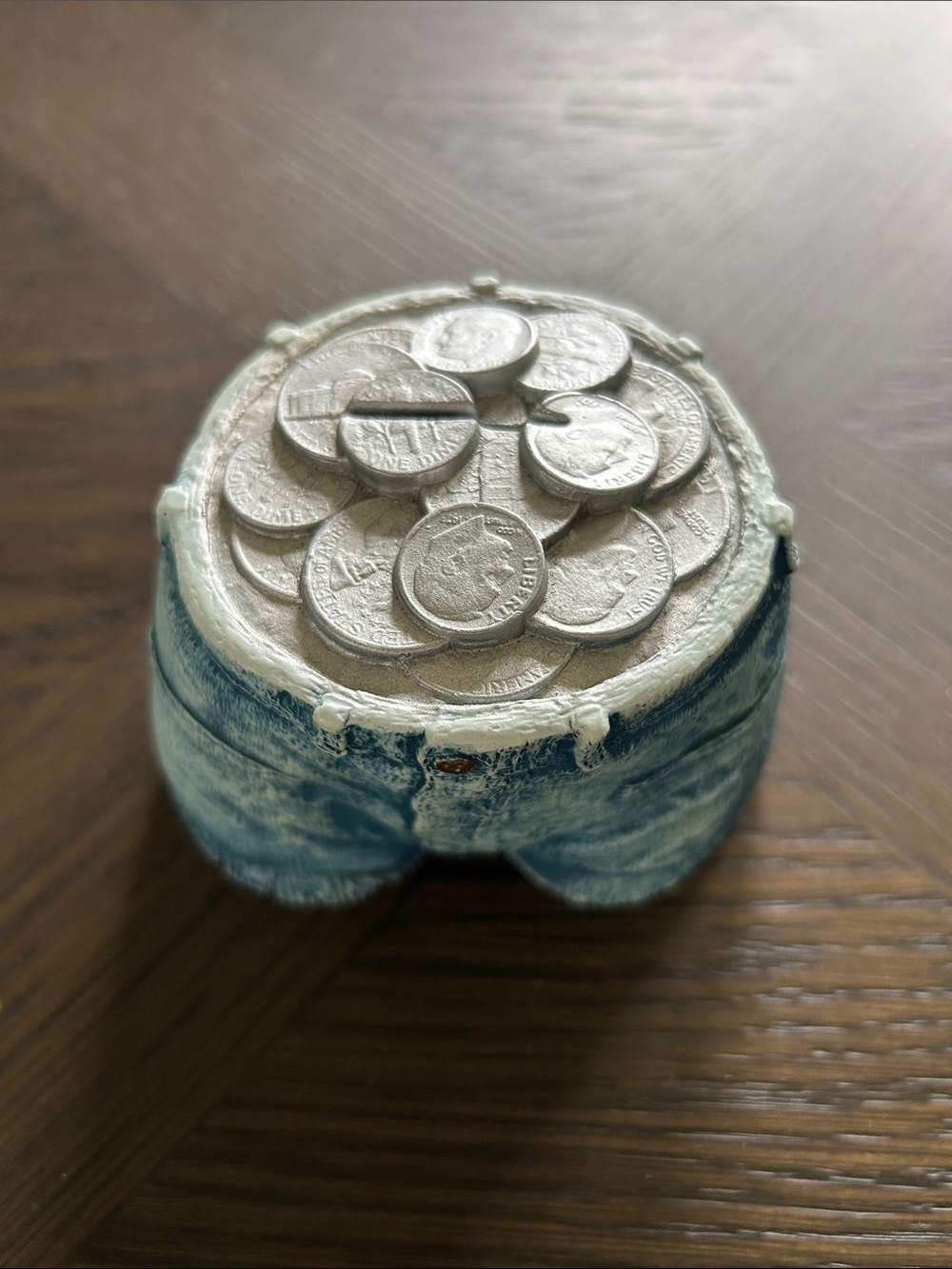 Denim-Look Shorts Piggy Bank VINTAGE EXCELLENT CONDITION Novelty !! - Picture 5 of 5